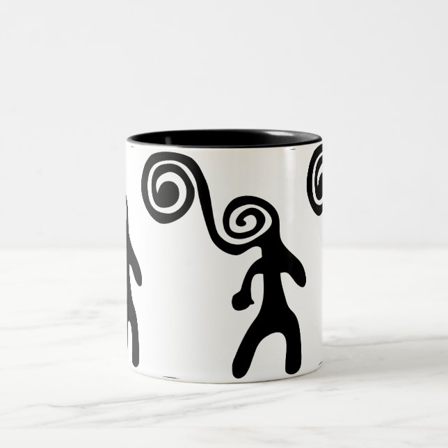 Em Dois Tons Caneca de Café Petróglifo do Sudoeste (Centro)