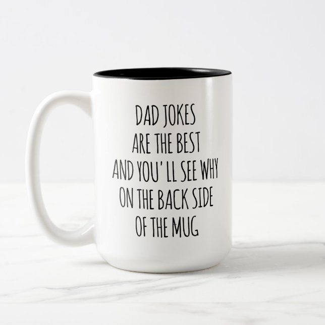 Em Dois Tons Caneca de Café Piadas de Pai Engraçadas | Presente (Esquerda)