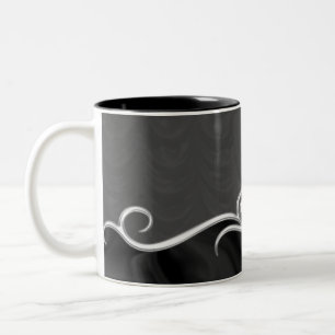 Em Dois Tons Caneca de café preto e branco de duas cores