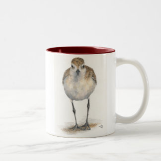 Em Dois Tons caneca de café Preto-inchada da tarambola
