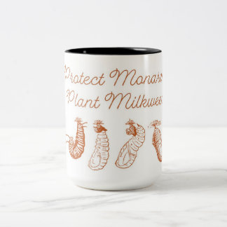 Em Dois Tons Caneca de Café Proteger Monarcas Plante Algodãozin