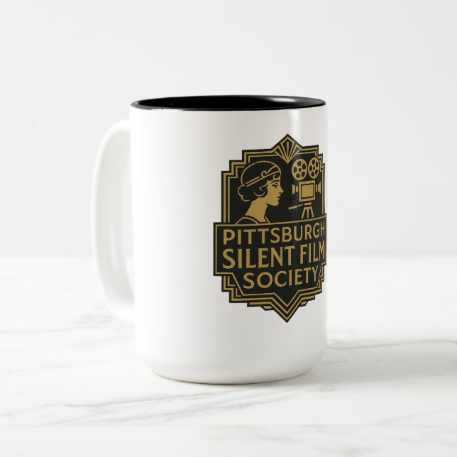 Em Dois Tons Caneca de café PSFS (Frente Esquerda)