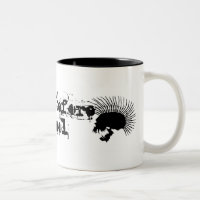 caneca de café punk