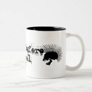 Em Dois Tons caneca de café punk
