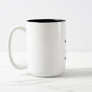 Em Dois Tons Caneca de Café Rainha Gata Batik Mística