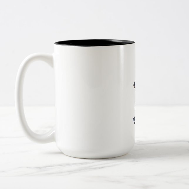 Em Dois Tons Caneca de Café Rainha Gata Batik Mística (Esquerda)