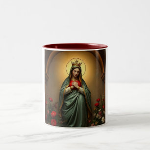 Em Dois Tons Caneca de Café Rainha Maria do Céu