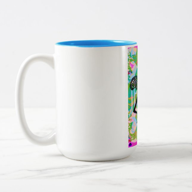 Em Dois Tons caneca de café rainha preta (Esquerda)