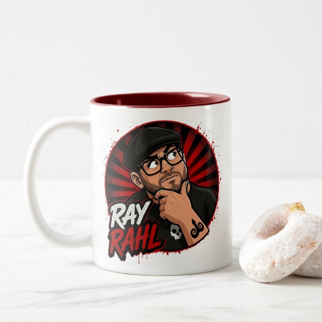 Em Dois Tons Caneca de café Ray Rahl (Com Donut)