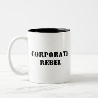 Em Dois Tons Caneca de café rebelde incorporada