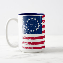 Em Dois Tons Caneca de café referente à cultura norte-americana