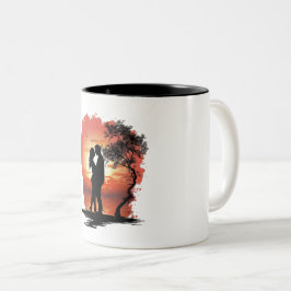 Em Dois Tons Caneca de Café Romântica para Casais