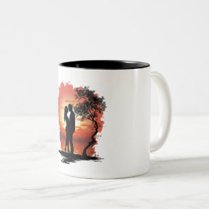 Em Dois Tons Caneca de Café Romântica para Casais