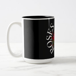 Em Dois Tons Caneca de Café Rosas