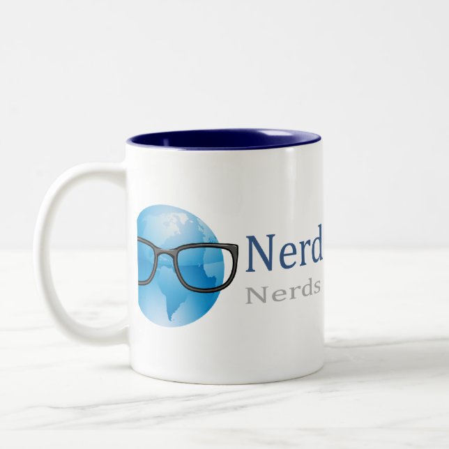 Em Dois Tons Caneca de café Running do rebanho do nerd (Esquerda)
