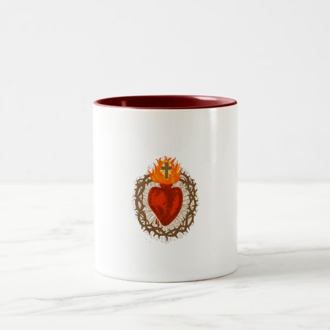Em Dois Tons Caneca de café Sagrado Coração de Jesus (Centro)