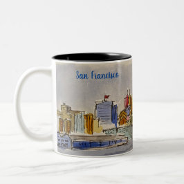 Em Dois Tons Caneca de café São Francisco