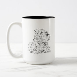 Em Dois Tons Caneca de Café Schnauzer Miniatura, Amante de Cach