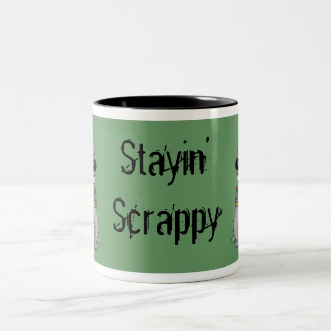 Em Dois Tons Caneca de café Scrappy de Stayin (Centro)