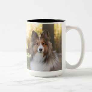 Em Dois Tons Caneca de café - Sheltie
