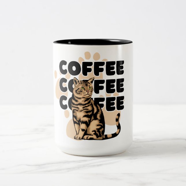 Em Dois Tons caneca de café simples (Centro)