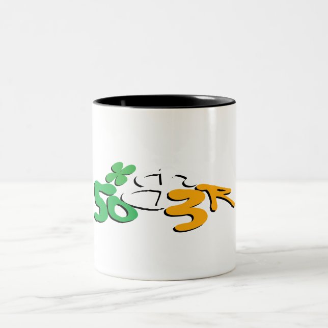 Em Dois Tons Caneca de café sóbrio do irlandês (50B3R) (Centro)