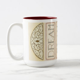 Em Dois Tons Caneca de Café Sonhar Planejar Construir Repetir