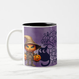 Em Dois Tons Caneca de café Spooky Halloween