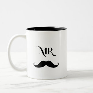 Em Dois Tons Caneca de Café Sr. Bigode