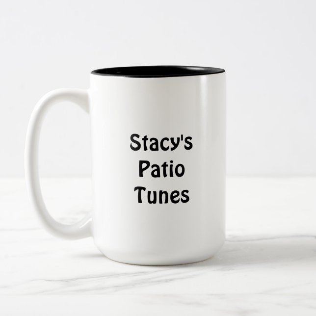Em Dois Tons Caneca de Café Stacy's Patio Tunes (Esquerda)