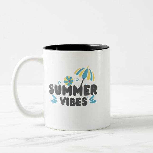 Em Dois Tons Caneca de Café Summer Vibes | Caneca Guarda-Sol da (Esquerda)