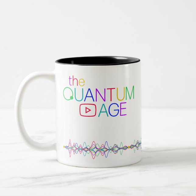 Em Dois Tons Caneca de café @TheQuantumAge (Esquerda)