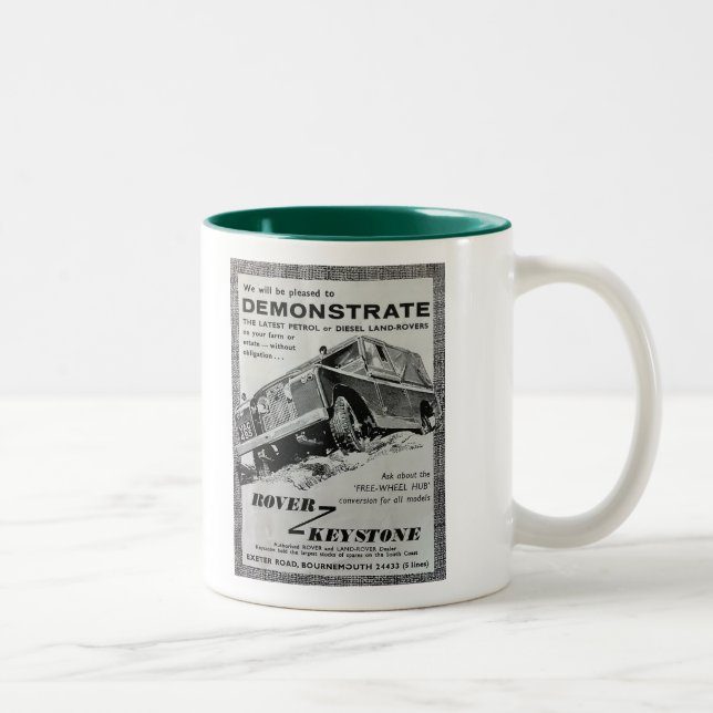 Em Dois Tons Caneca de café trapezóide do anúncio de Rover (Direita)
