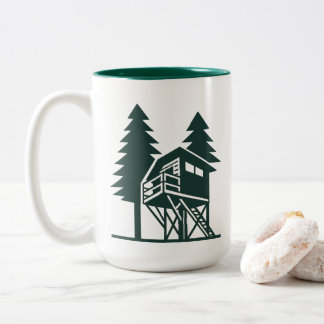 Em Dois Tons Caneca de Café Treehouse
