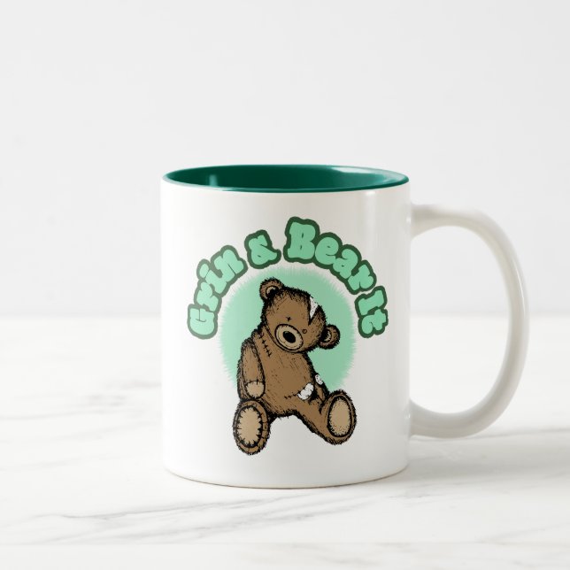 Em Dois Tons Caneca de Café Two-Tone Sorria e Suporte (Direita)