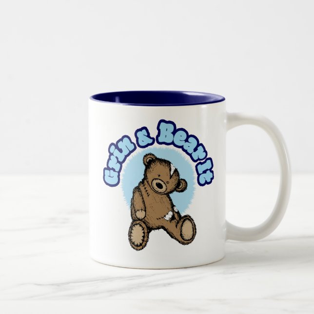 Em Dois Tons Caneca de Café Two-Tone Sorria e Suporte (Direita)