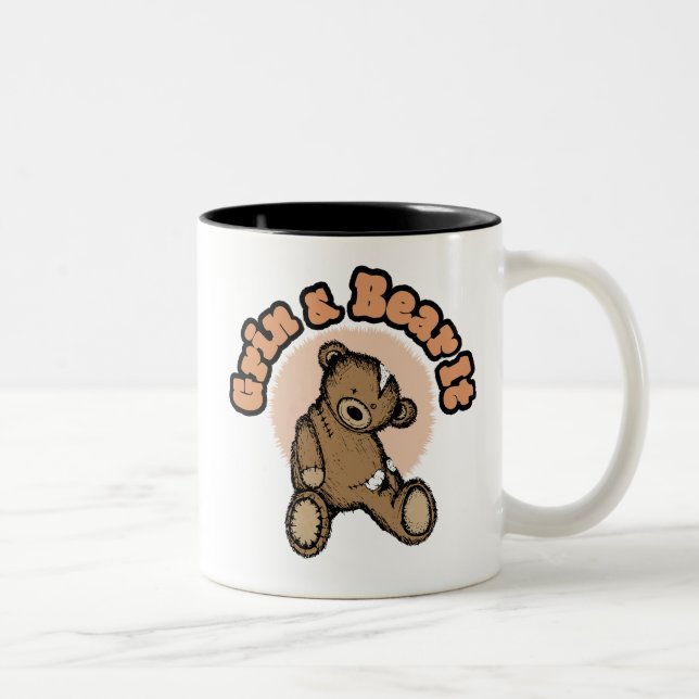 Em Dois Tons Caneca de Café Two-Tone Sorria e Suporte (Direita)