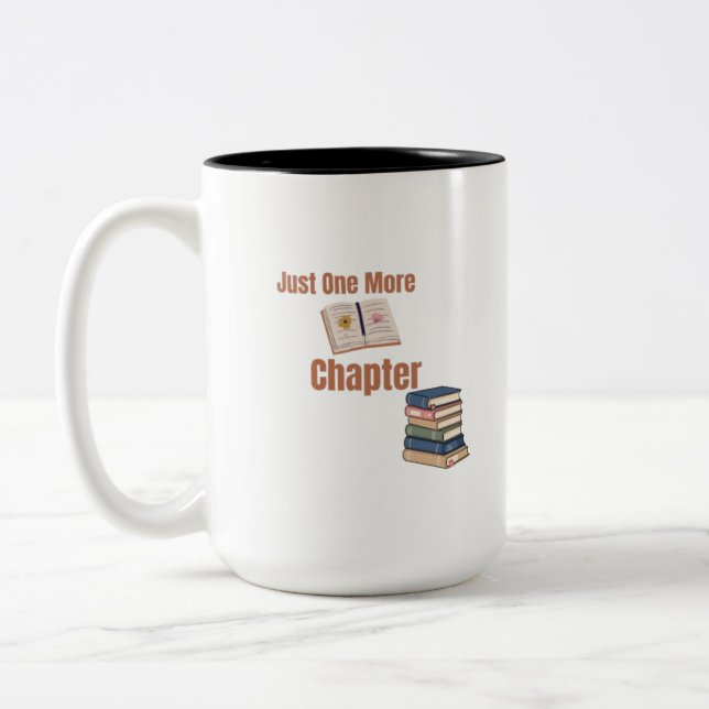 Em Dois Tons Caneca de café Um Capítulo a Mais para Amantes de  (Esquerda)