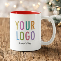 Caneca de Café Vermelha Interna com Logotipo e Nom