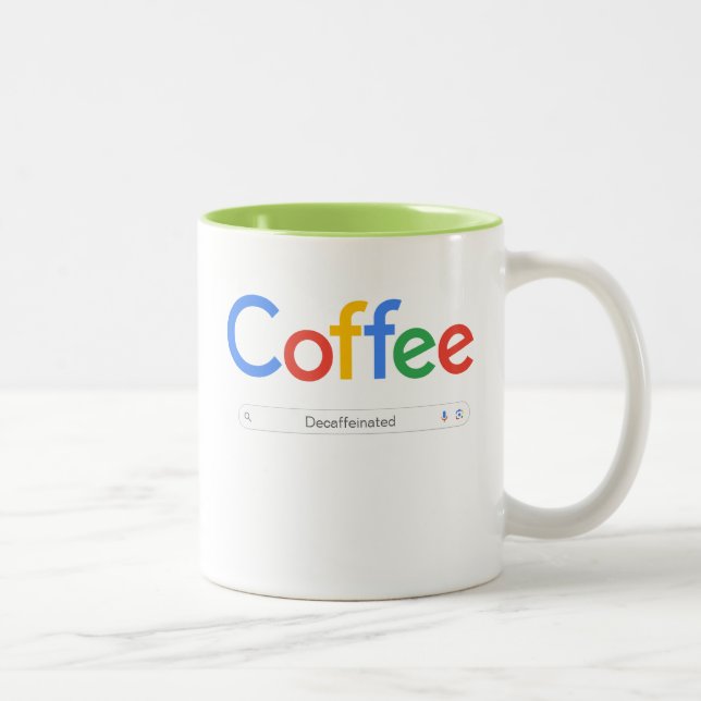 Em Dois Tons Caneca de café xadrez Café Googleado (Direita)