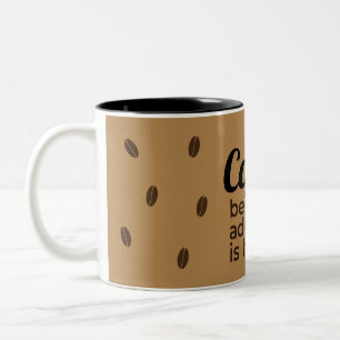 Em Dois Tons Caneca de Citação para Amantes de Café Design Rú