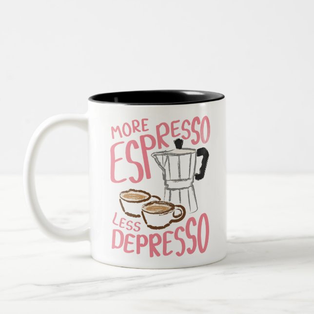 Em Dois Tons Caneca de Espresso para Amantes de Café (Esquerda)