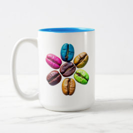 Em Dois Tons Caneca de Grão de Café