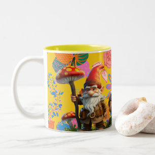 Em Dois Tons Caneca de Natal GNOME, para Amantes do Gnome, Café