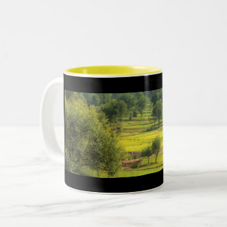 Em Dois Tons Caneca de Paisagem do Vale Verde Cênico - Café Nat