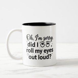 Em Dois Tons Caneca de Rolagem Alta para Amantes de Café 11oz d