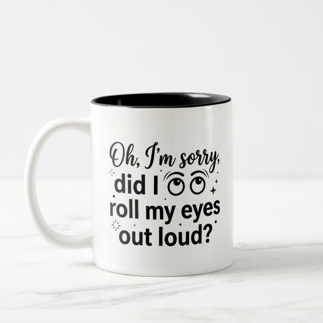 Em Dois Tons Caneca de Rolagem Alta para Amantes de Café 11oz d (Esquerda)