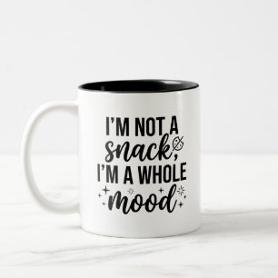 Em Dois Tons Caneca de Snack de Todo o Humor de Amor de Café