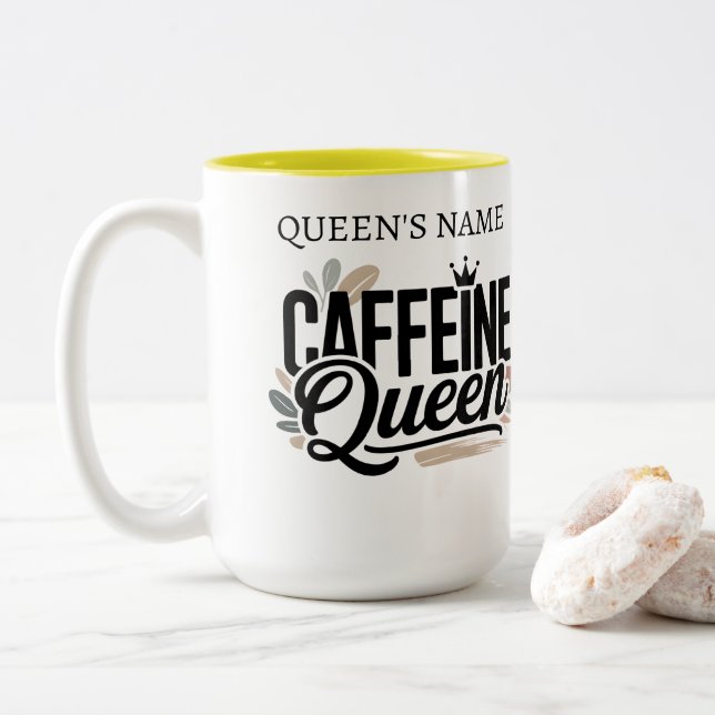 Em Dois Tons Caneca Divertida para Amante de Café Presente para (Com Donut)