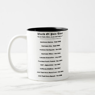 Em Dois Tons Caneca do café da excursão do mundo de JPASE